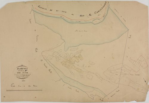 Barésia-sur-l'Ain, section D, Auge, feuille 2.géomètre : Dussauget