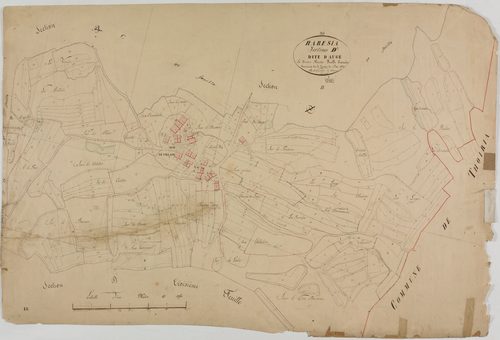 Barésia-sur-l'Ain, section D, Auge, feuille 1.géomètre : Dussauget