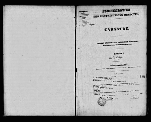 Etat de sections.