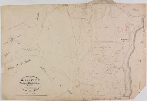 Barretaine, A, le Village, feuille 2.