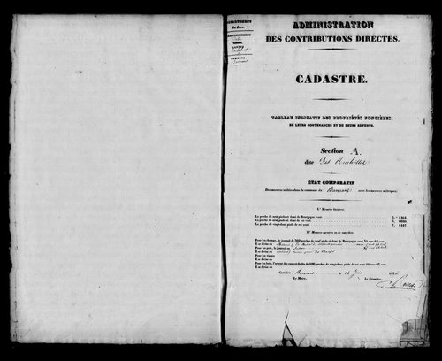 Etat de sections.