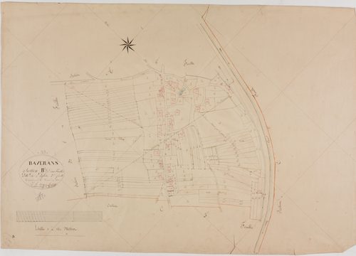 Baverans, section B, l'Eglise, feuille 2.géomètre : Rosset fils