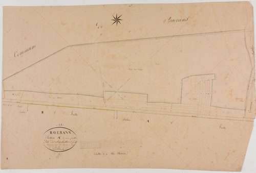 Baverans, section A, les Ruchottes, feuille 1.géomètre : Rosset fils