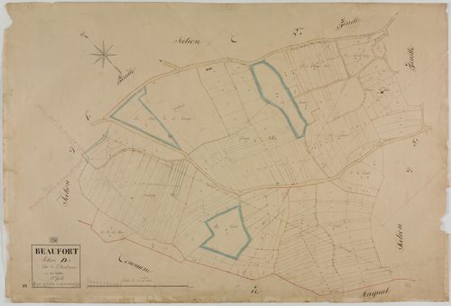 Beaufort, section D, l'Etandonne, feuille 2.géomètre : Deniset