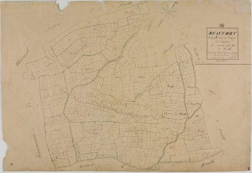 Beaufort, section F, les Vignes et la Côte, feuille 2.géomètre : Cordier