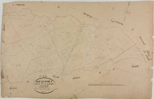Beaufort, section A, la Prairie, feuille 2.géomètre : Bénier Sre