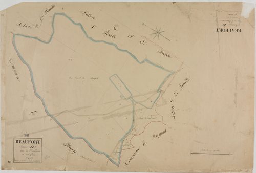 Beaufort, section D, l'Etandonne, feuille 1.géomètre : Deniset