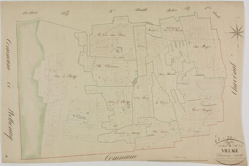 Beffia, section B, le Village, feuille 2. géomètre : Vermot