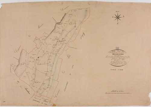 Bellecombe, tableau d'assemblage.géomètre : Trésy