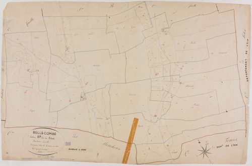 Bellecombe, section B, le Détroit, feuille 3.géomètre : Trésy