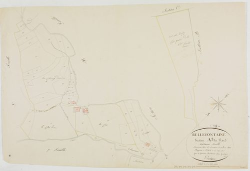 Bellefontaine, section A, le Nord, feuille 9.géomètre : Duchesne cadet