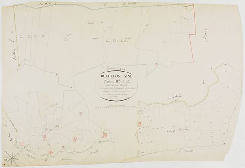 Bellefontaine, section B, le Midi, feuille 4.géomètre : Prost