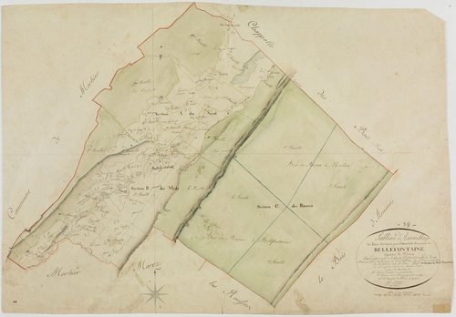 Bellefontaine, tableau d'assemblage.géomètre : Prost
