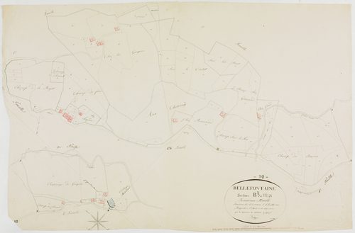 Bellefontaine, section B, le Midi, feuille 3.géomètre : Duchesne cadet