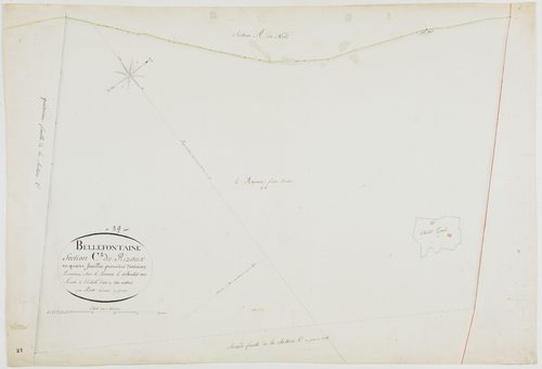 Bellefontaine, section C, le Rizoux, feuille 1.géomètre : Prost