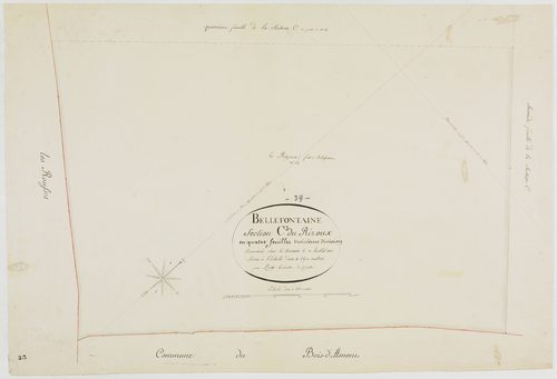 Bellefontaine, section C, le Rizoux, feuille 3.géomètre : Prost