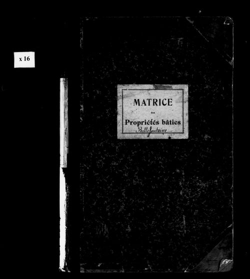 Matrice des propriétés bâties.