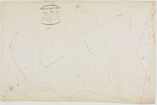 Bellefontaine, section A, le Nord, feuille 3.géomètre : Duchesne cadet