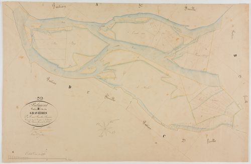 Belmont, section B, les Gravières, feuille 1.géomètre : Lamare