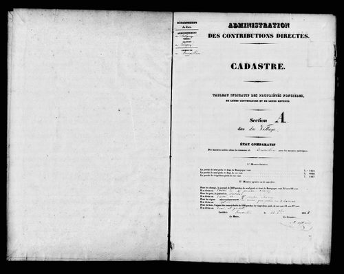 Etat de sections.