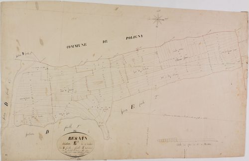 Besain, section E, les Combes, feuille 3.