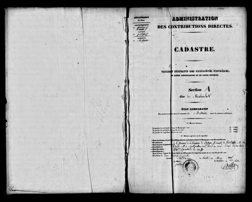 Etat de sections.
