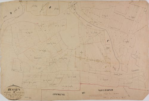 Besain, section C, la Fin d'Amont, feuille 3.
