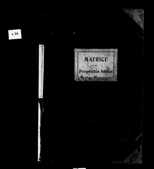 Matrice des propriétés bâties.