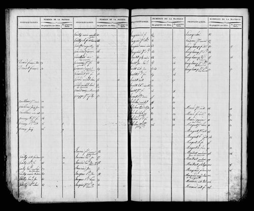 Etat de sections et matrice foncière.