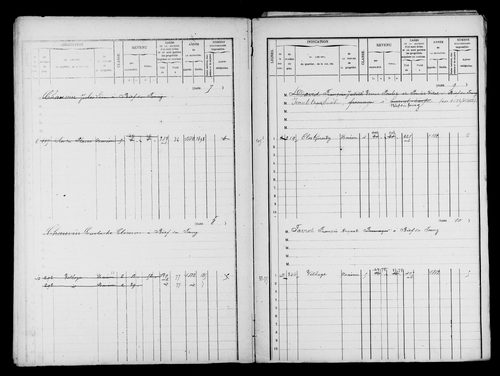 Matrices des propriétés bâties.