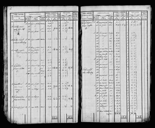 Etat de sections et matrice foncière.