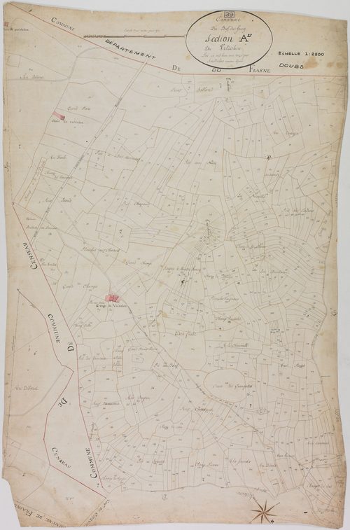 Bief-du-Fourg, section A , le Val Dahon, feuille unique.