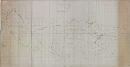 Biefmorin, à l'encre, par Aubert, 166 cm x 85 cm.