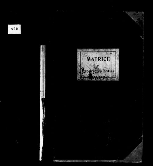 Matrice des propriétés bâties.