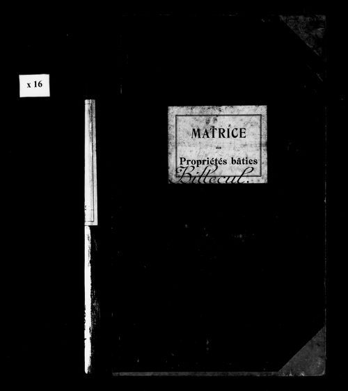 Matrice des propriétés bâties.