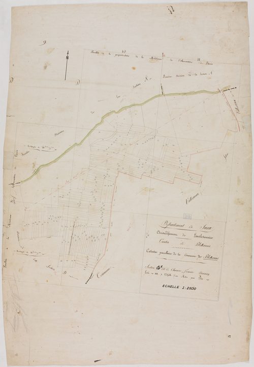 Bletterans, section D, Charrière, feuille 1. géomètre : [Rebour ?]