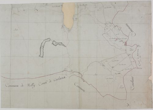 Bletterans, Larnaud et Villevieux, à l'encre, par Fabre. s.d. [1804-1807], Sud-est, 89 cm x 62 cm.