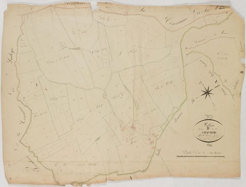Blois-sur-Seille, section B, les Chaumois, feuille 3.géomètre : Mathieu