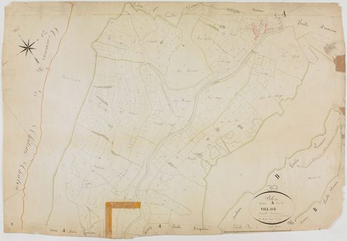 Blois-sur-Seille, section A, le Village, feuille 3.géomètre : Mathieu