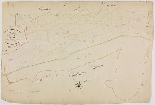 Blois-sur-Seille, section A, le Village, feuille 1.géomètre : Mathieu