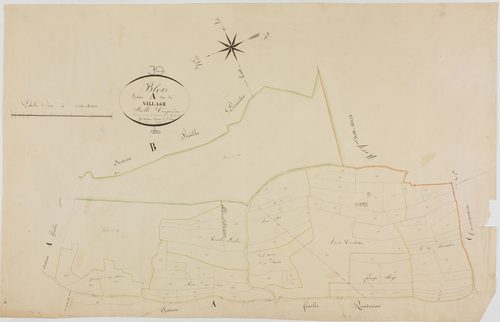 Blois-sur-Seille, section A, le Village, feuille 5.géomètre : Mathieu