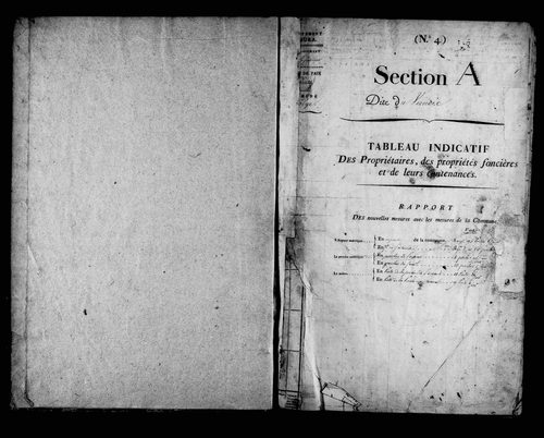 Etat de sections.