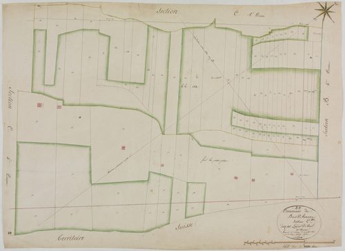 Bois-d'Amont, section C, les Landes d'Aval, feuille 3.géomètre : Rosset