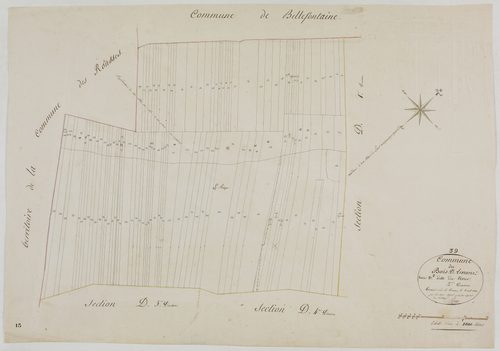 Bois-d'Amont, section D, le Vivier, feuille 2.géomètre : Morel