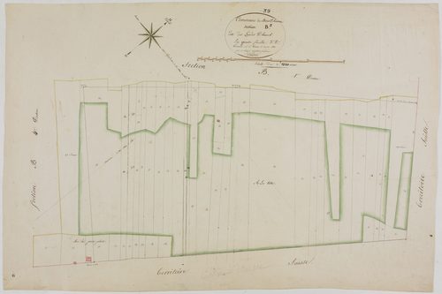 Bois-d'Amont, section B, les Landes d'Amont, feuille 3.géomètre : Rosset