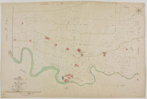 Bois-d'Amont, section A, le Village, feuille 3.géomètre : Morel