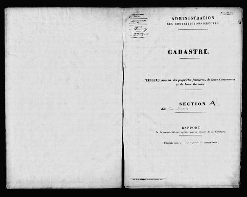 Etat de sections.