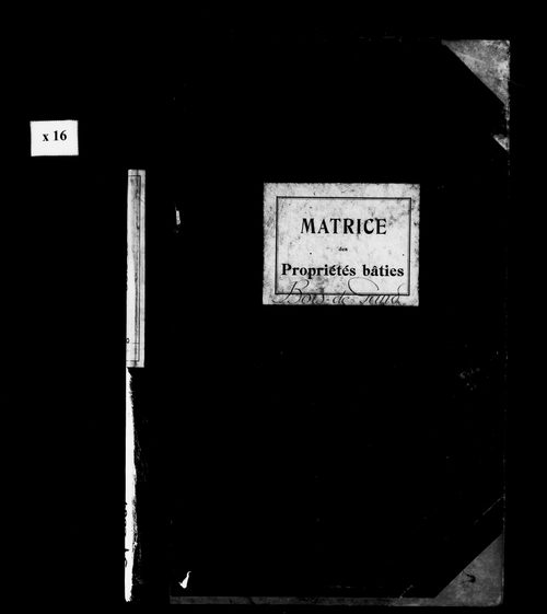 Matrice des propriétés bâties.