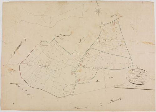 Bois-de-Gand, section B, le Village, feuille 2.géomètre : Berthet