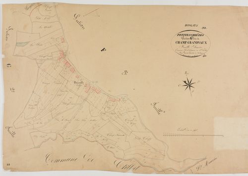 Bonlieu, section G, le Champ Grandvaux, feuille 1.géomètre : Lamare